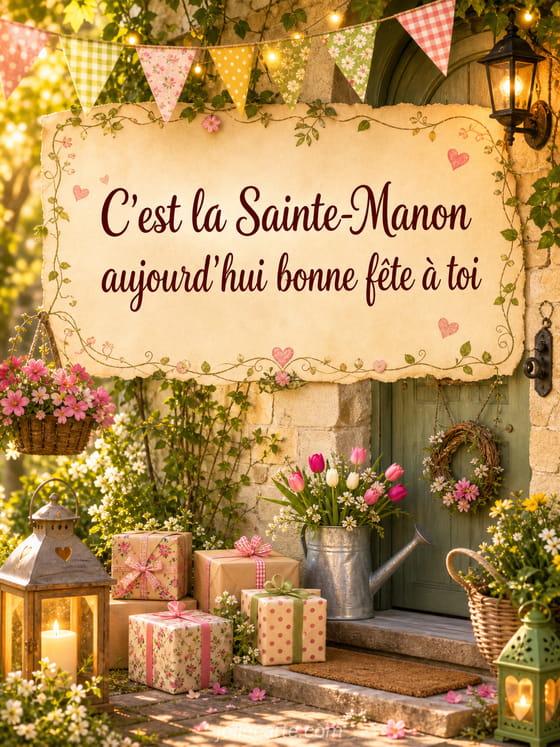 Carte bonne fête Manon