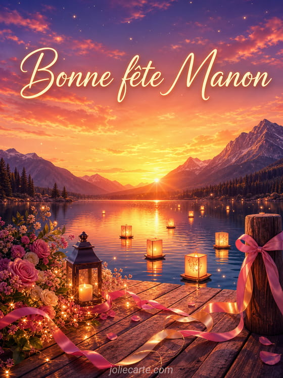 Carte bonne fête Manon