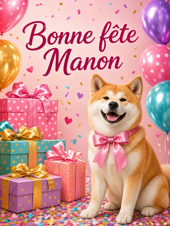 Carte bonne fête Manon