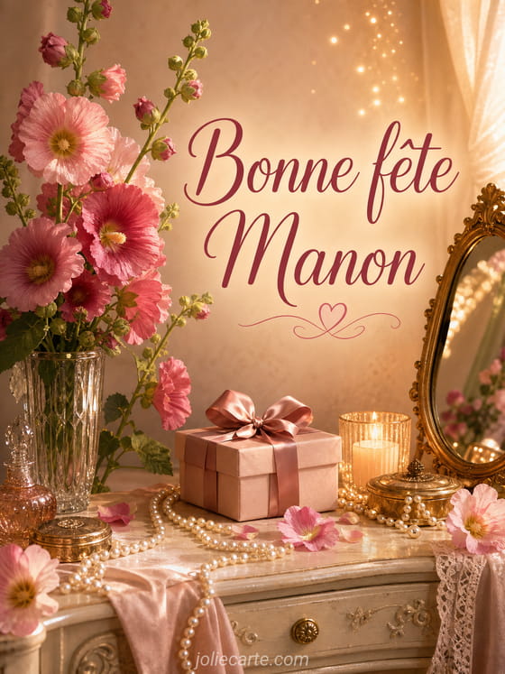 Carte bonne fête Manon