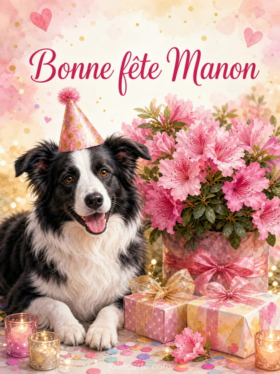 Carte bonne fête Manon