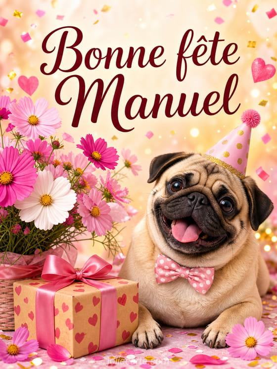 Carte bonne fête Manuel