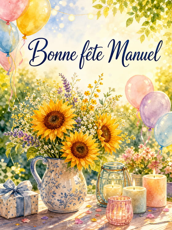 Carte bonne fête Manuel
