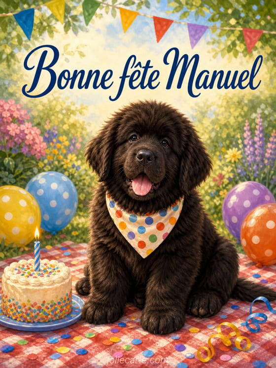 Carte bonne fête Manuel