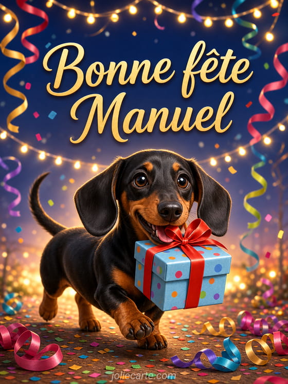 Carte bonne fête Manuel