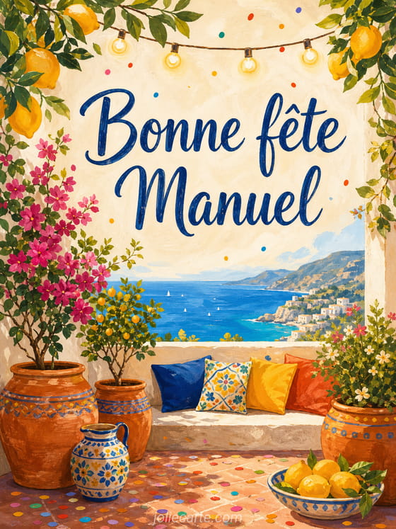 Carte bonne fête Manuel