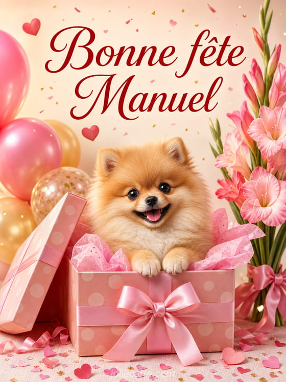 Carte bonne fête Manuel