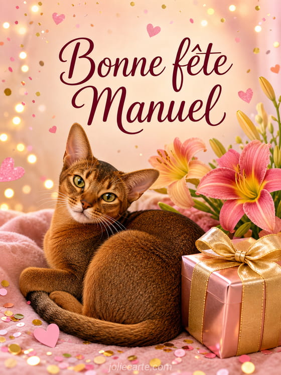 Carte bonne fête Manuel