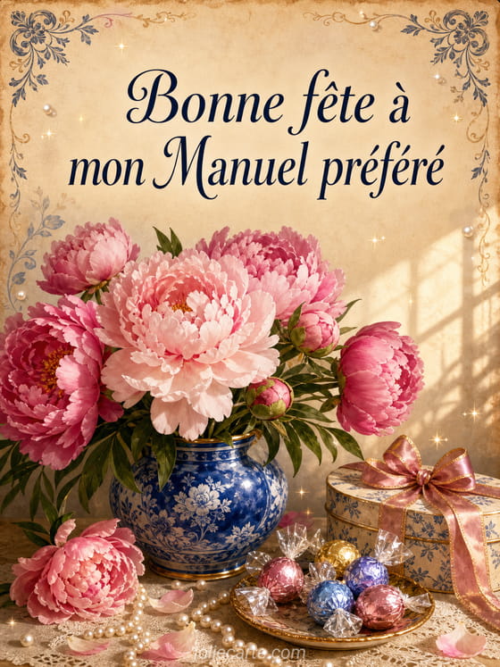 Carte bonne fête Manuel