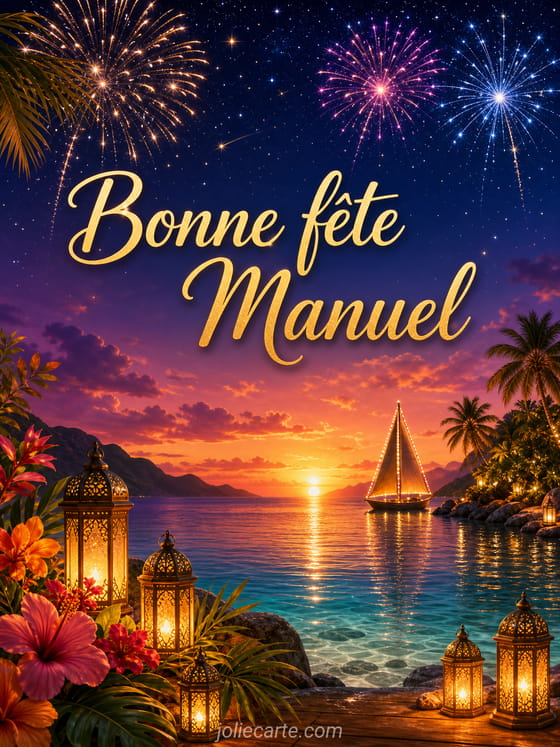 Carte bonne fête Manuel