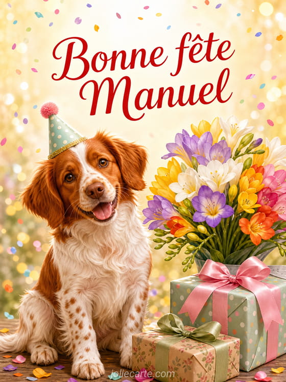 Carte bonne fête Manuel