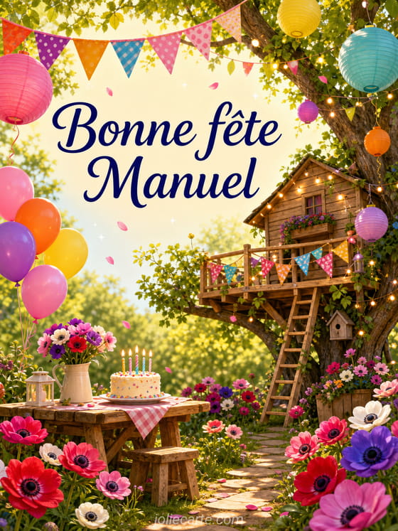 Carte bonne fête Manuel