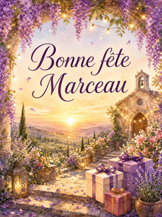Carte bonne fête Marceau