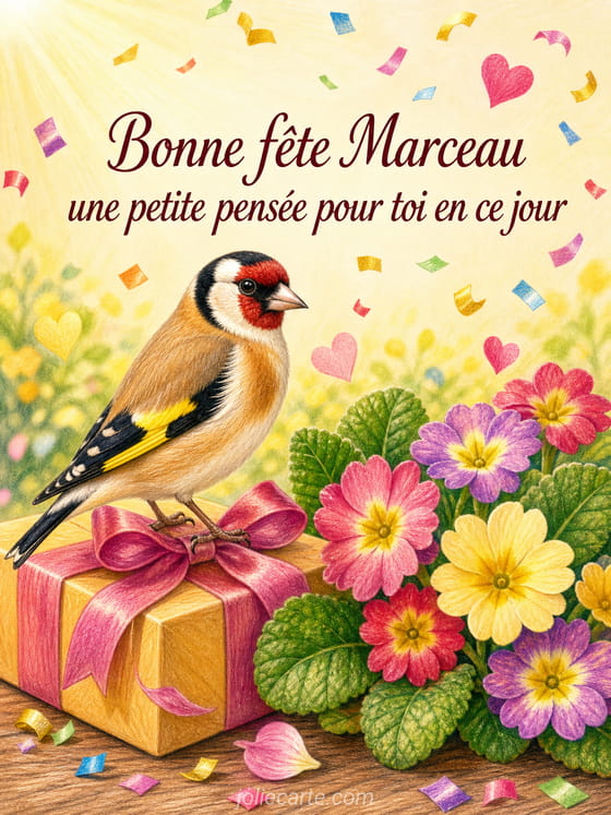 Carte bonne fête Marceau