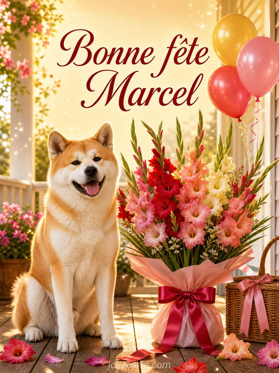 Carte bonne fête Marcel