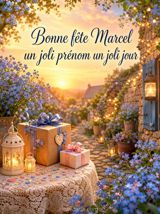 Carte bonne fête Marcel