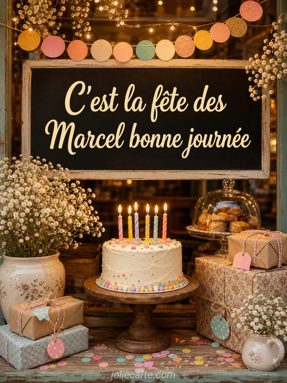 Carte bonne fête Marcel