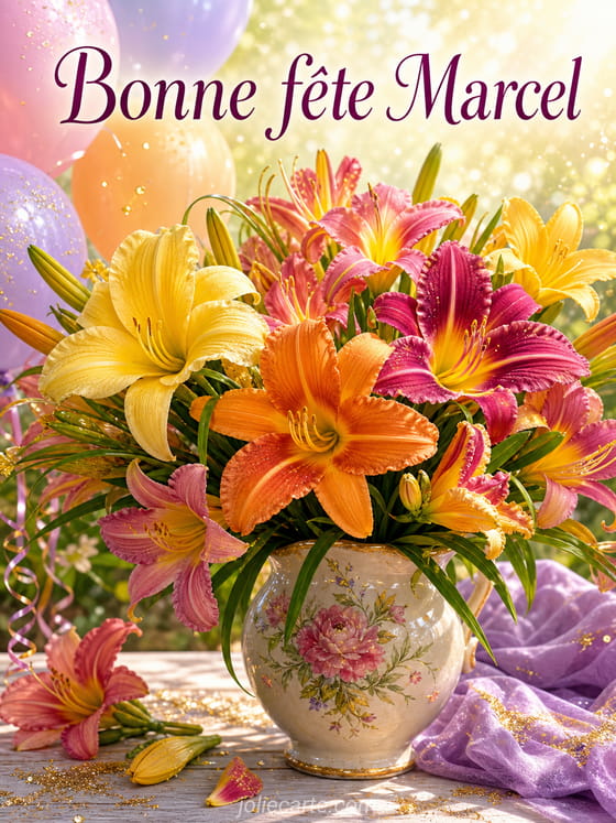 Carte bonne fête Marcel