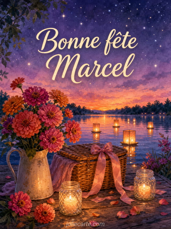 Carte bonne fête Marcel