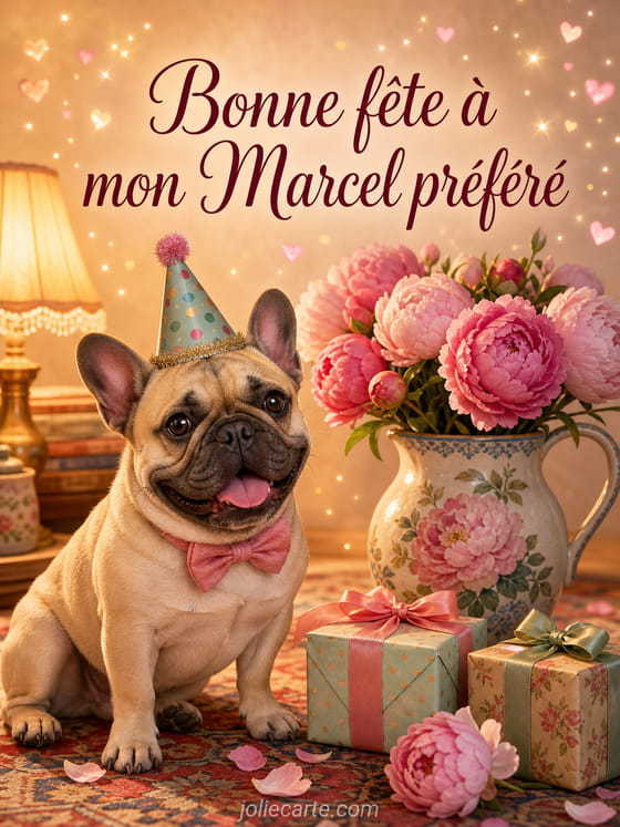 Carte bonne fête Marcel
