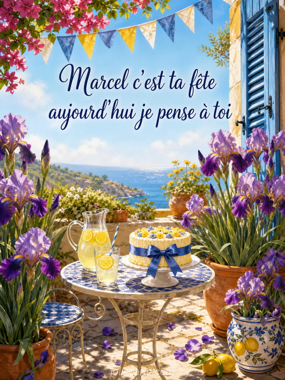 Carte bonne fête Marcel