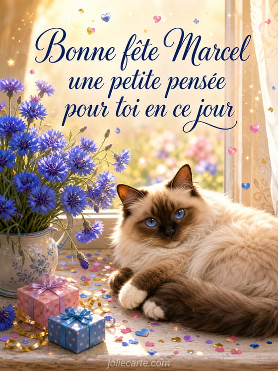 Carte bonne fête Marcel