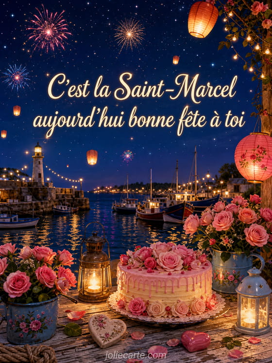 Carte bonne fête Marcel