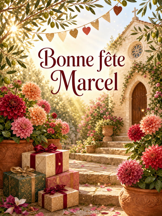 Carte bonne fête Marcel