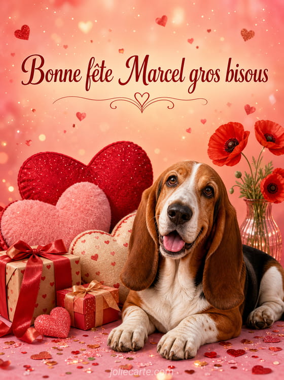 Carte bonne fête Marcel