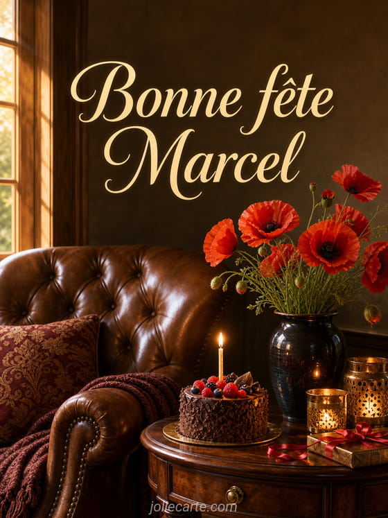 Carte bonne fête Marcel
