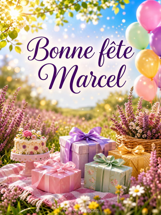 Carte bonne fête Marcel