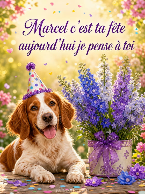 Carte bonne fête Marcel
