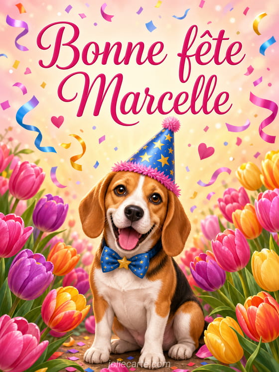 Carte bonne fête Marcelle