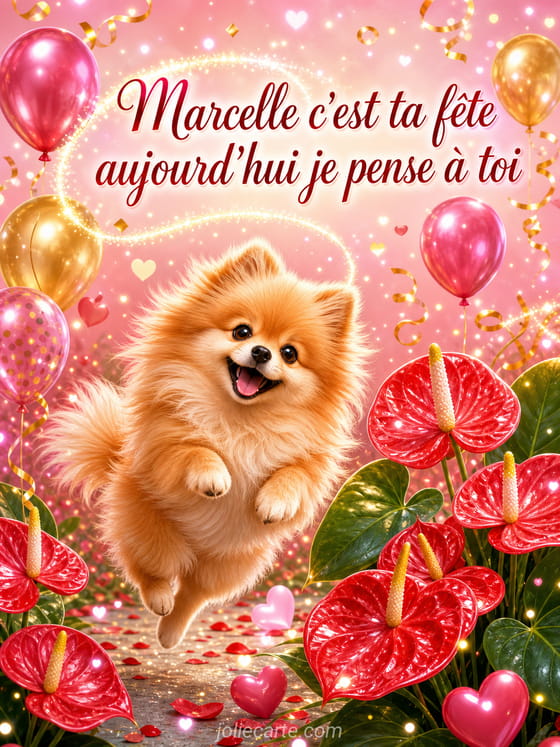 Carte bonne fête Marcelle