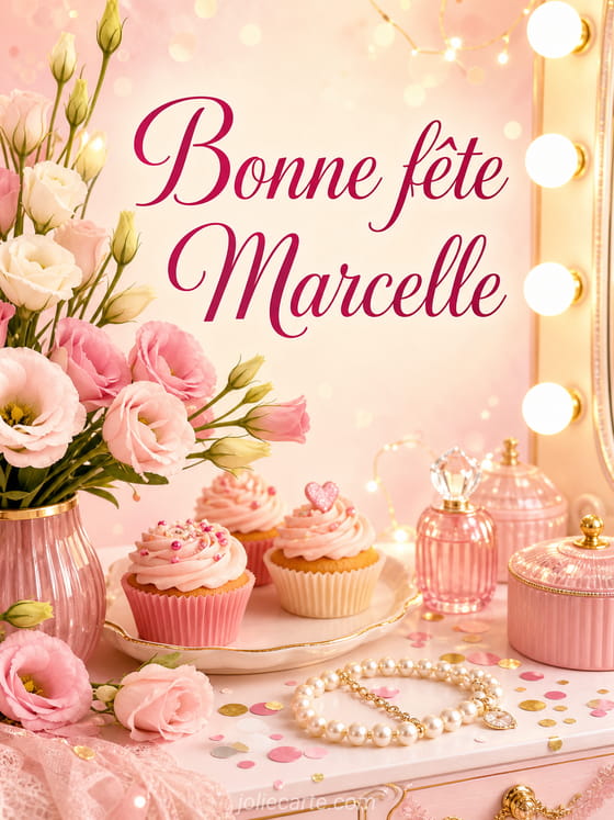 Carte bonne fête Marcelle