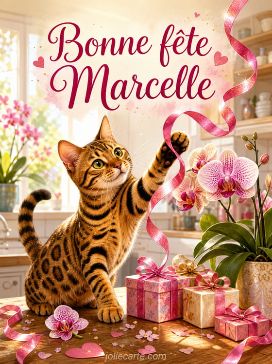 Carte bonne fête Marcelle