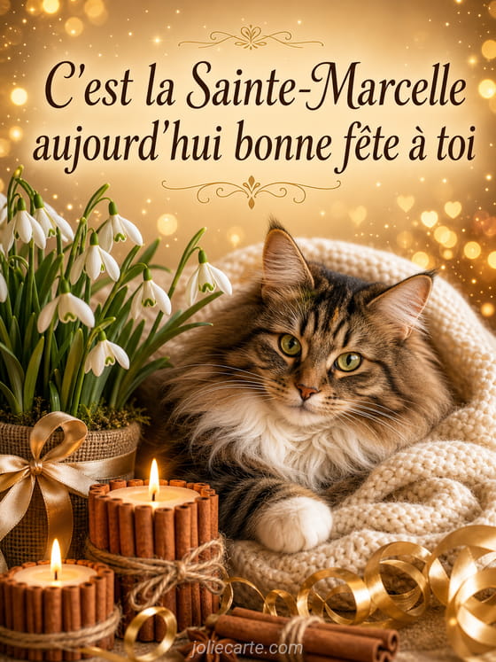 Carte bonne fête Marcelle