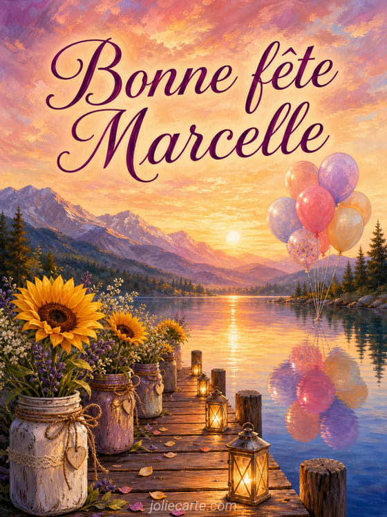 Carte bonne fête Marcelle