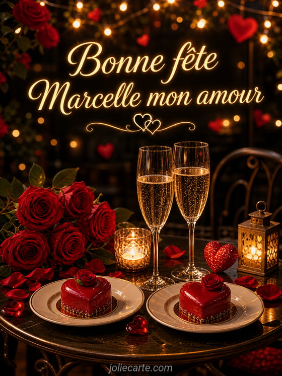 Carte bonne fête Marcelle