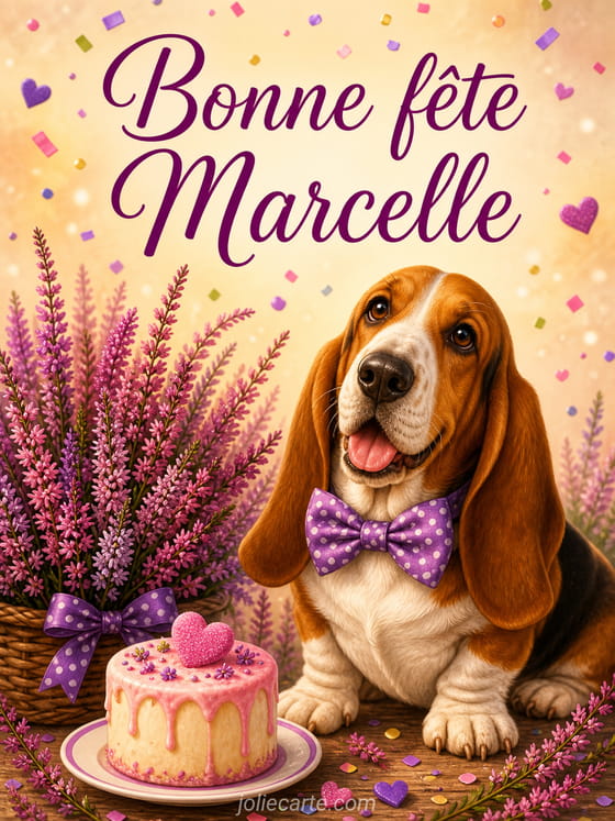 Carte bonne fête Marcelle