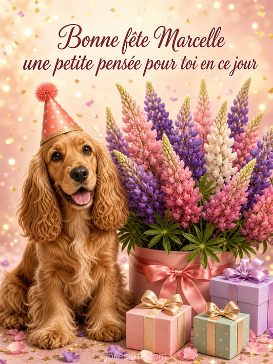 Carte bonne fête Marcelle