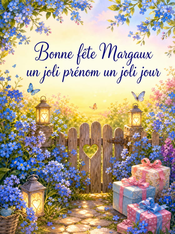 Carte bonne fête Margaux