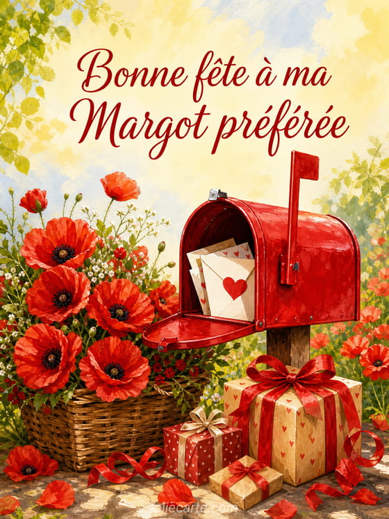 Carte bonne fête Margot