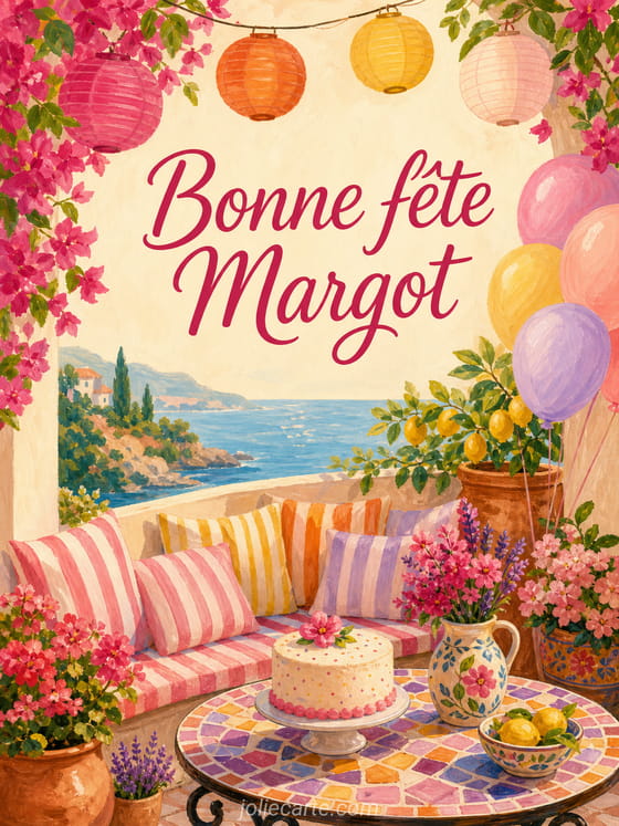 Carte bonne fête Margot