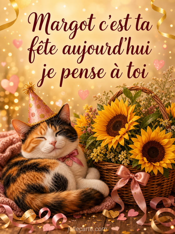 Carte bonne fête Margot
