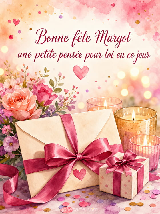 Carte bonne fête Margot