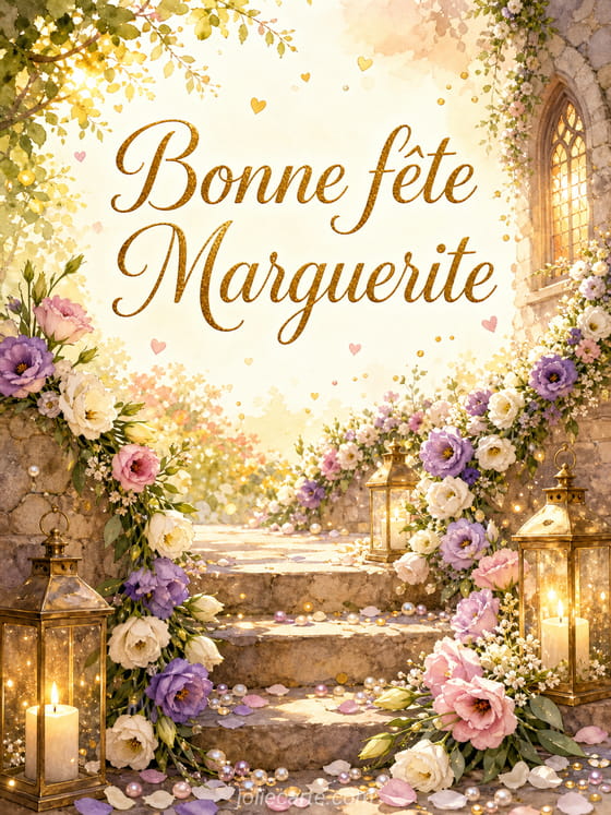 Carte bonne fête Marguerite