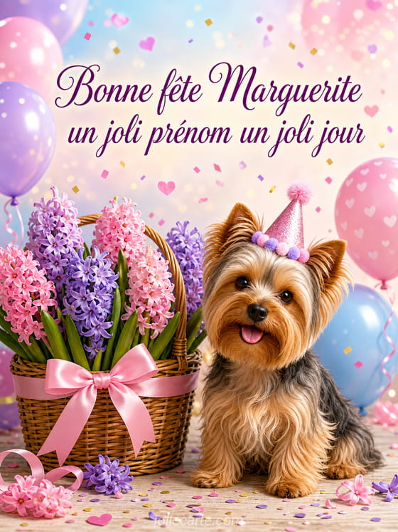 Carte bonne fête Marguerite