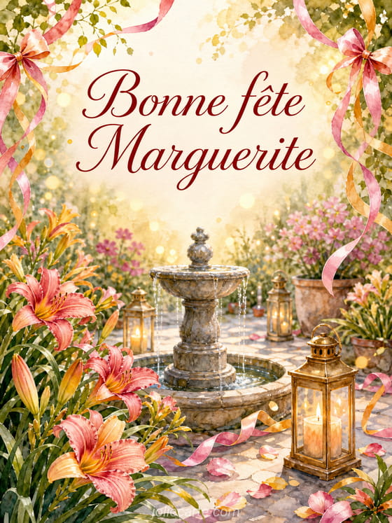 Carte bonne fête Marguerite