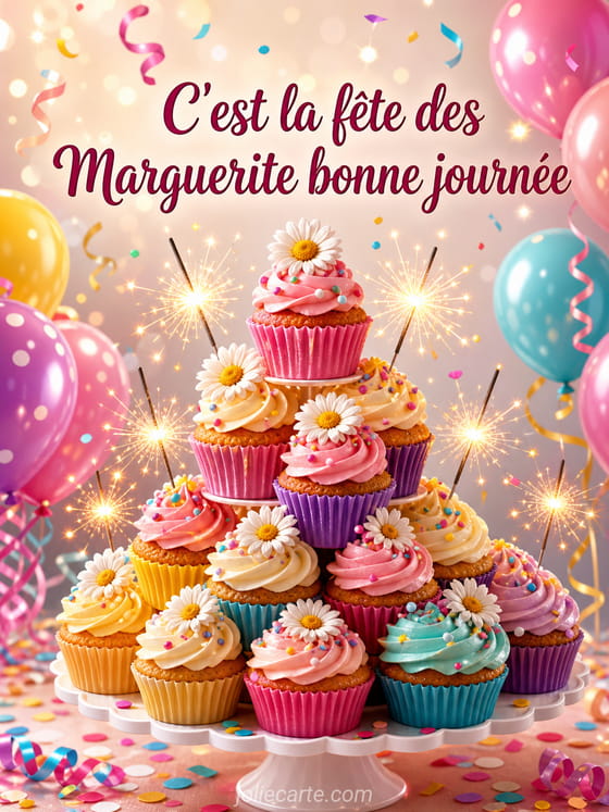 Carte bonne fête Marguerite